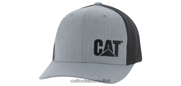 Men Caterpillar Cat Trademark Trucker Hat Heather Grey 8FHTR257 | Hat