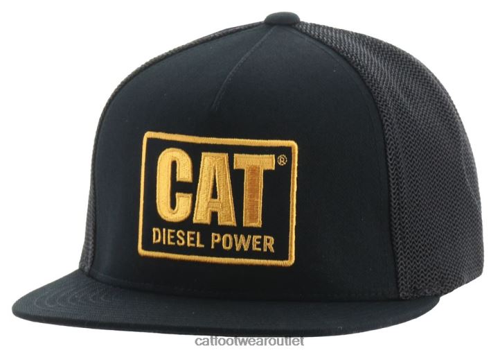 Men Caterpillar Diesel Power Flat Bill Cap Black/Gold 8FHTR248 | Hat Men Caterpillar Diesel Power Flat Bill Cap Black/Gold 8FHTR248 | Hat