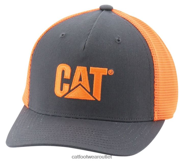 Men Caterpillar Hi-Vis Mesh Cap Hi-Vis Orange 8FHTR254 | Hat