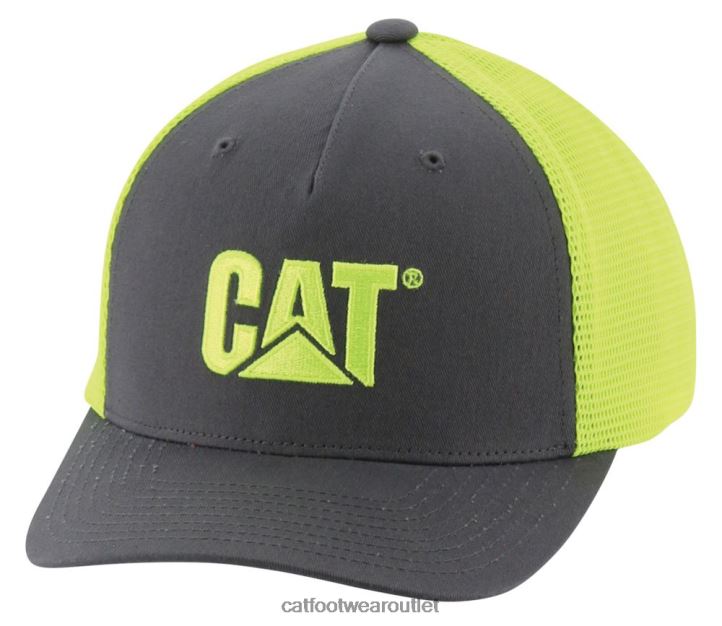 Men Caterpillar Hi-Vis Mesh Cap Hi-Vis Yellow 8FHTR255 | Hat
