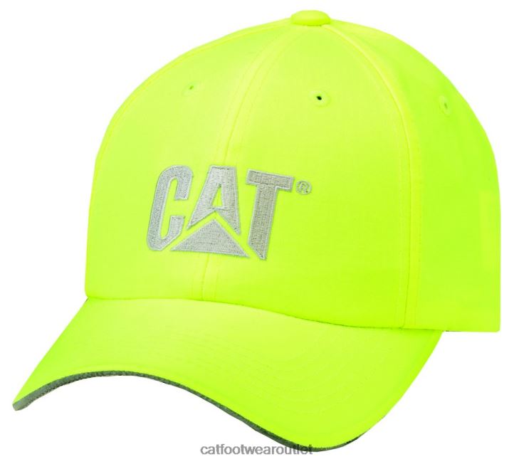 Men Caterpillar Hi-Vis Trademark Cap Bright Yellow 8FHTR252 | Hat