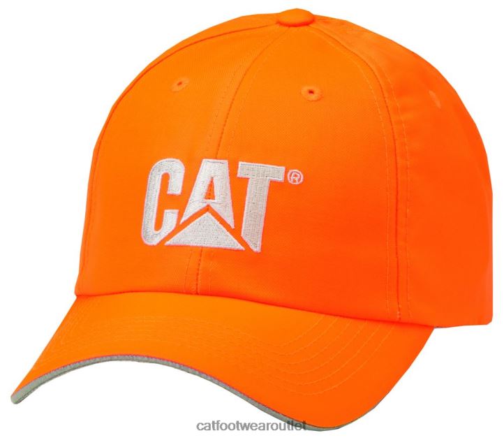 Men Caterpillar Hi-Vis Trademark Cap Orange 8FHTR253 | Hat