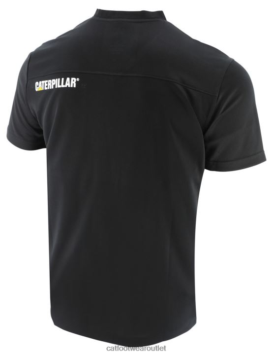 Men Caterpillar Coolmax Short Sleeve Tee Black 8FHTR218 | Tops & Outerwear