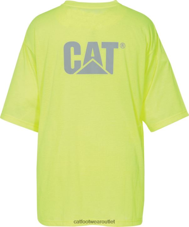Men Caterpillar Hi-Vis Trademark Pocket Tee Mens Yellow 8FHTR215 | Tops & Outerwear