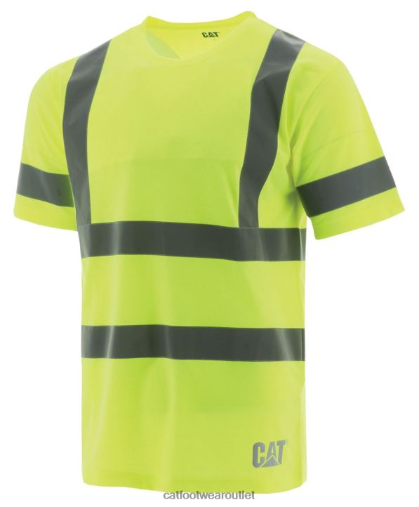 Men Caterpillar Hivis Class Iii Tee Yellow 8FHTR241 | Tops & Outerwear