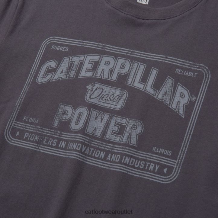 Men Caterpillar Power Tee Magnet 8FHTR240 | Tops & Outerwear