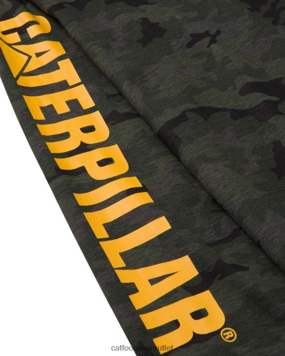 Men Caterpillar Trademark Banner Long Sleeve Tee Night Camo 8FHTR226 | Tops & Outerwear