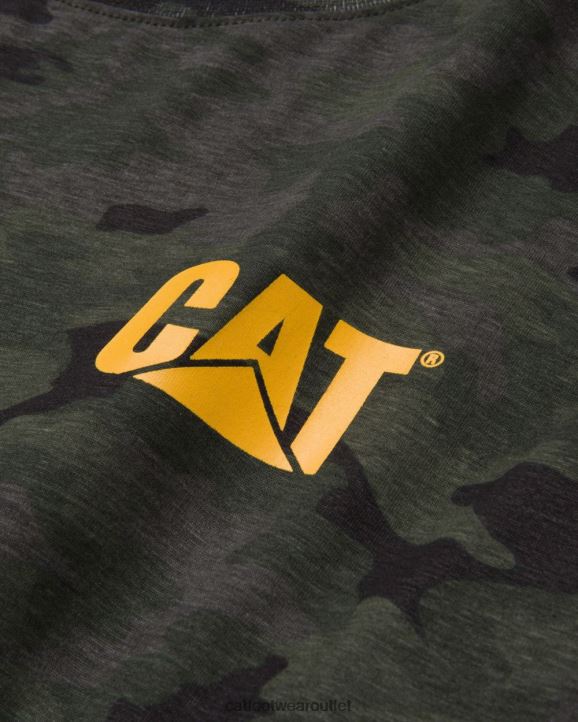 Men Caterpillar Trademark Banner Long Sleeve Tee Night Camo 8FHTR226 | Tops & Outerwear