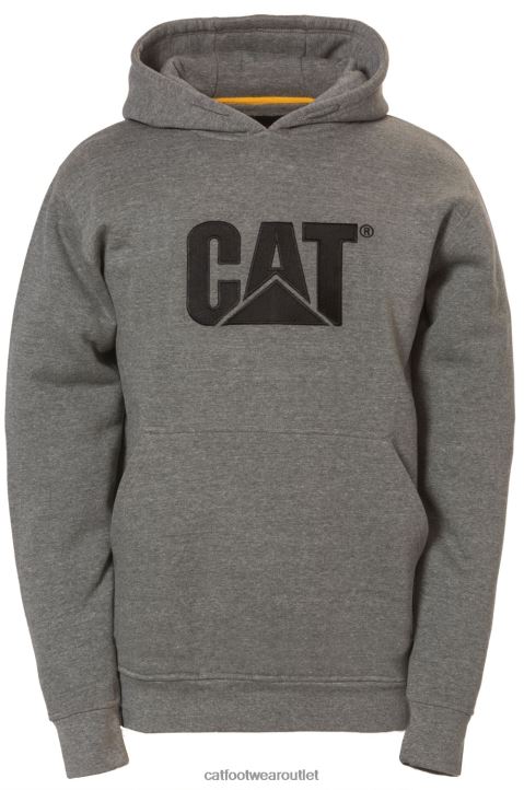 Men Caterpillar Trademark Hooded Sweatshirt Athletic Heather 8FHTR216 | Tops & Outerwear