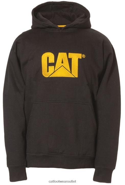 Men Caterpillar Trademark Hooded Sweatshirt Black 8FHTR217 | Tops & Outerwear