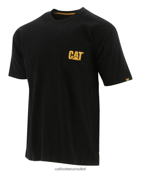 Men Caterpillar Trademark Pocket Tee BLACK 8FHTR234 | Tops & Outerwear