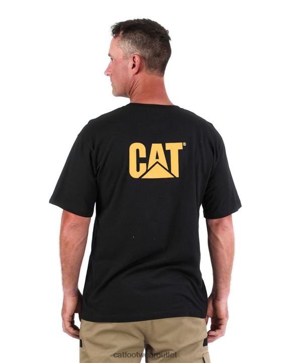 Men Caterpillar Trademark Pocket Tee BLACK 8FHTR234 | Tops & Outerwear