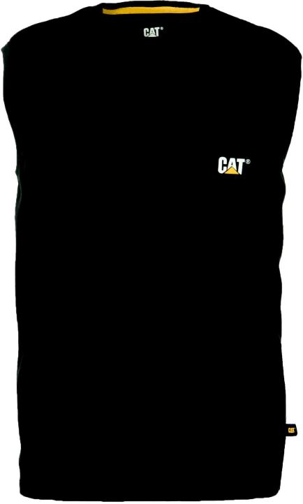 Men Caterpillar Trademark Sleeveless Pocket Tee Black 8FHTR229 | Tops & Outerwear