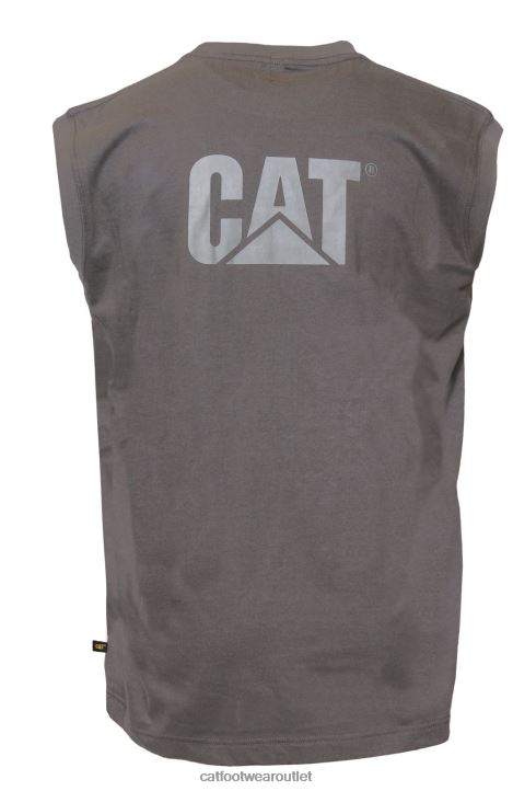 Men Caterpillar Trademark Sleeveless Pocket Tee Dark Shadow 8FHTR230 | Tops & Outerwear