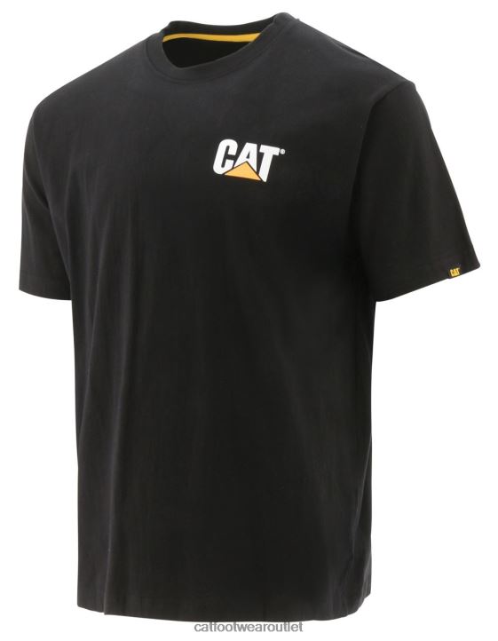 Men Caterpillar Trademark Tee Black 8FHTR212 | Tops & Outerwear