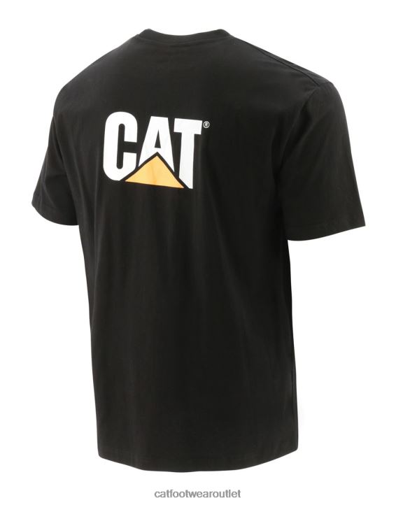 Men Caterpillar Trademark Tee Black 8FHTR212 | Tops & Outerwear