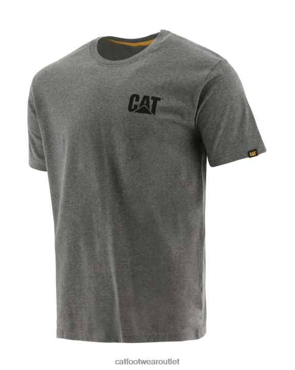 Men Caterpillar Trademark Tee Dark Heather Grey 8FHTR213 | Tops & Outerwear