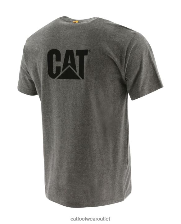 Men Caterpillar Trademark Tee Dark Heather Grey 8FHTR213 | Tops & Outerwear