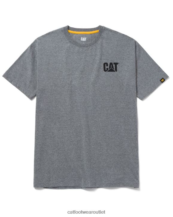 Men Caterpillar Trademark Tee Dark Heather Grey 8FHTR213 | Tops & Outerwear