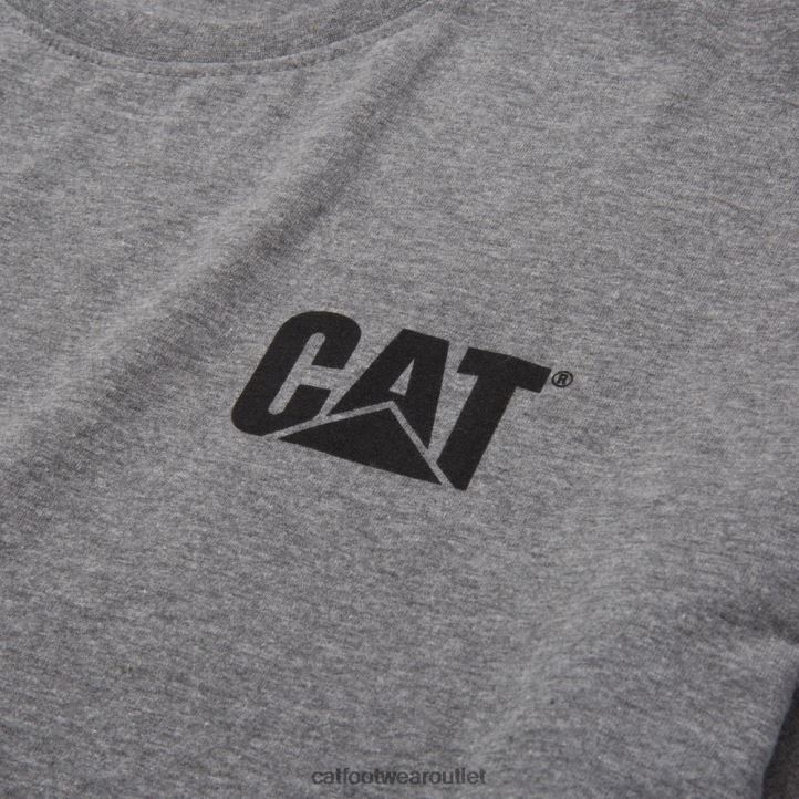 Men Caterpillar Trademark Tee Dark Heather Grey 8FHTR213 | Tops & Outerwear