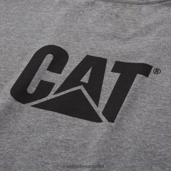 Men Caterpillar Trademark Tee Dark Heather Grey 8FHTR213 | Tops & Outerwear