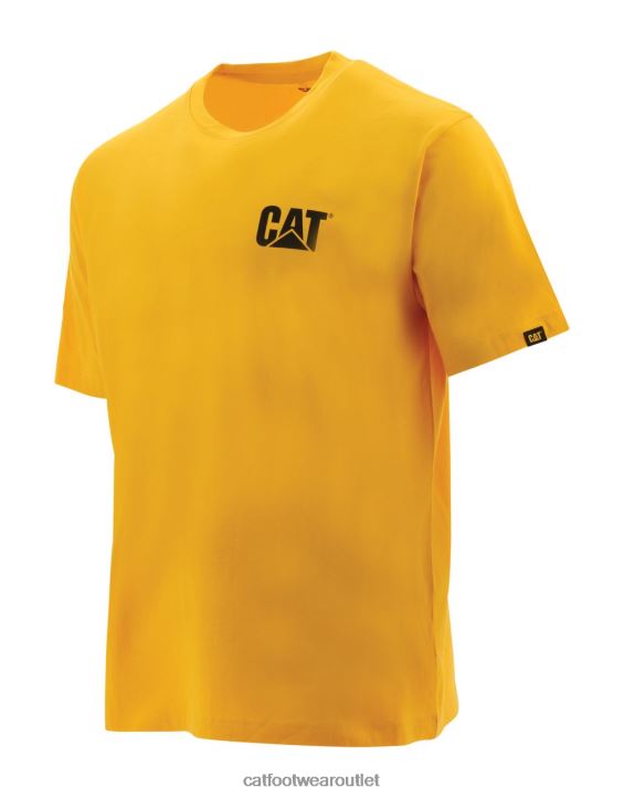 Men Caterpillar Trademark Tee Yellow 8FHTR211 | Tops & Outerwear