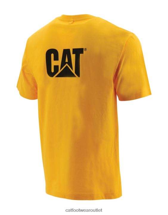 Men Caterpillar Trademark Tee Yellow 8FHTR211 | Tops & Outerwear
