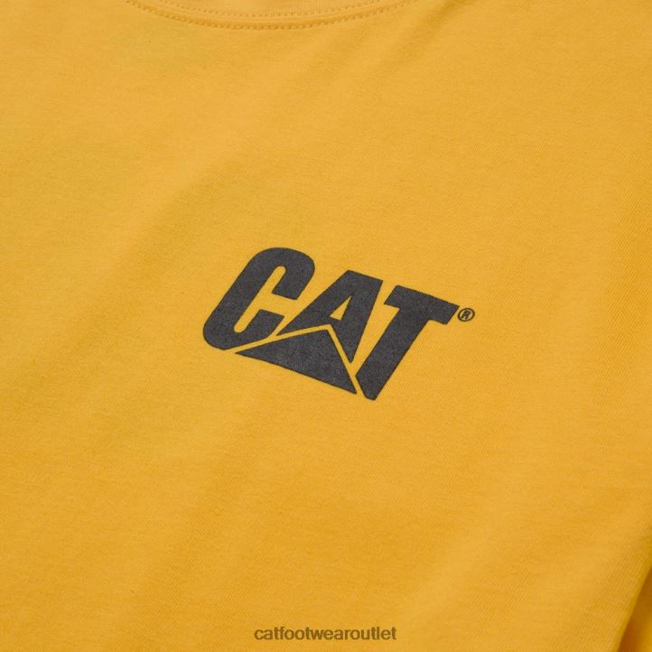 Men Caterpillar Trademark Tee Yellow 8FHTR211 | Tops & Outerwear