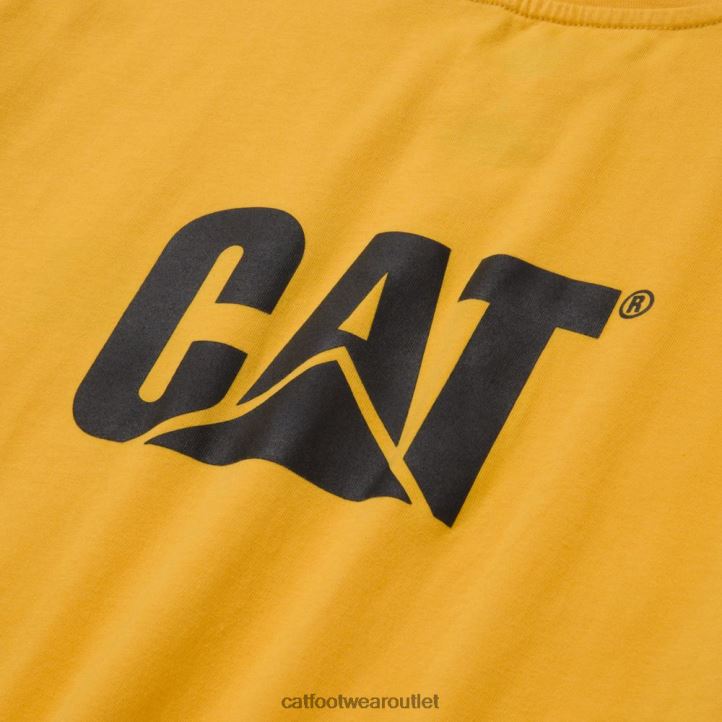 Men Caterpillar Trademark Tee Yellow 8FHTR211 | Tops & Outerwear
