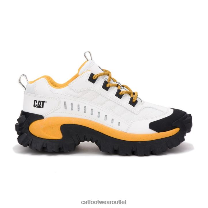 Men Caterpillar Intruder Shoe White/Yellow 8FHTR131 | Casual Chunky Sneakers