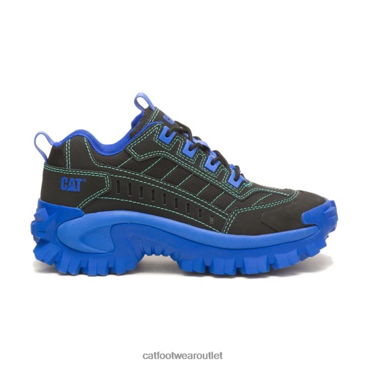 Men Caterpillar Intruder Supercharged Shoe Black/Blue 8FHTR120 | Casual Chunky Sneakers