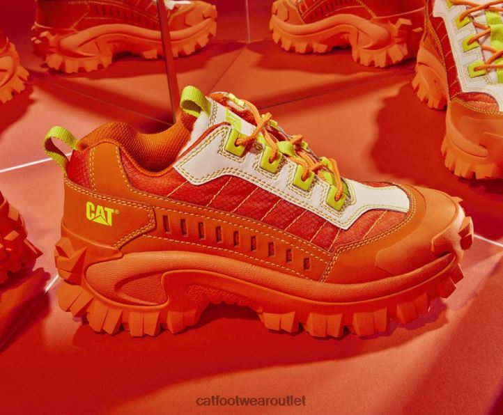 Men Caterpillar Intruder Supercharged Shoe Scarlet Ibis 8FHTR119 | Casual Chunky Sneakers