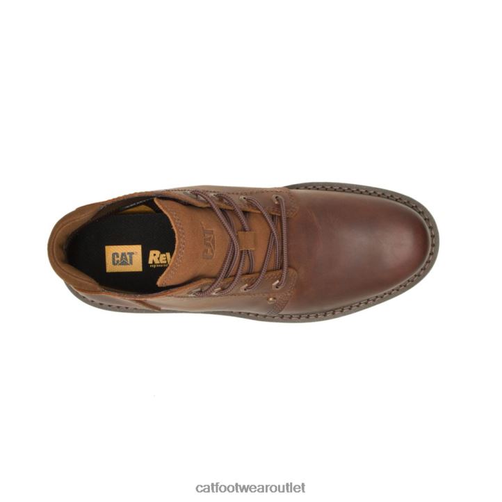 Men Caterpillar Covert Mid Waterproof Boot Leather Brown 8FHTR193 | Waterproof