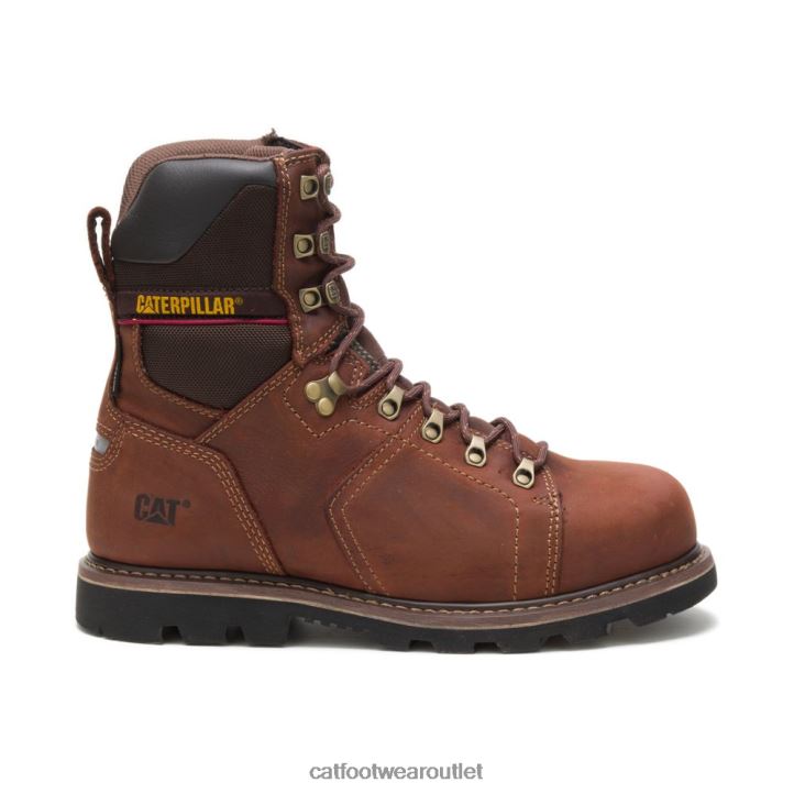 Men Caterpillar Alaska 2.0 8" Waterproof Thinsulate Steel Toe Work Boot Walnut 8FHTR32 | Work Boots