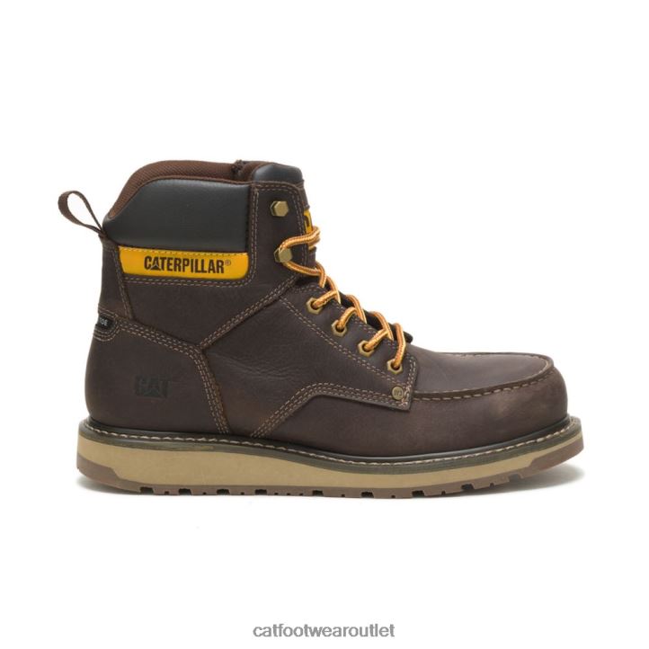 Men Caterpillar Calibrate Steel Toe Work Boot Leather Brown 8FHTR51 | Work Boots