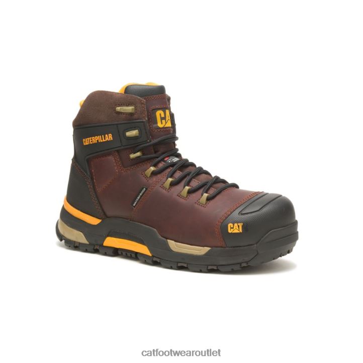 Men Caterpillar Cat Edge Protect Waterproof Thinsulate Carbon Composite Toe Work Boot Friar Brown 8FHTR74 Work Boots 8FHTR74 Safety and Protection Caterpillar New Zealand Caterpillar work boots NZ Cus...