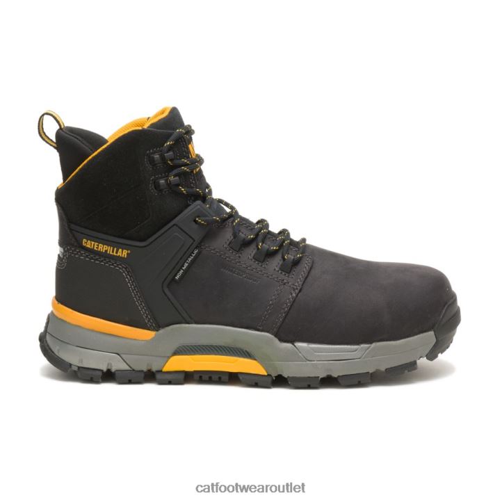 Men Caterpillar Cat Edge Waterproof Nano Toe Work Boot Black 8FHTR73 | Work Boots
