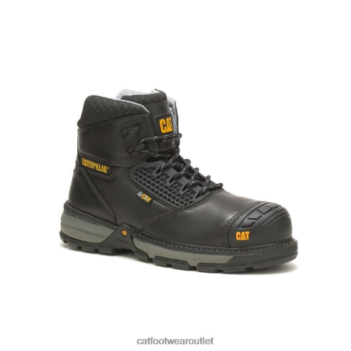 Men Caterpillar Excavator Superlite Cool Carbon Composite Toe Work Boot Black 8FHTR48 | Work Boots