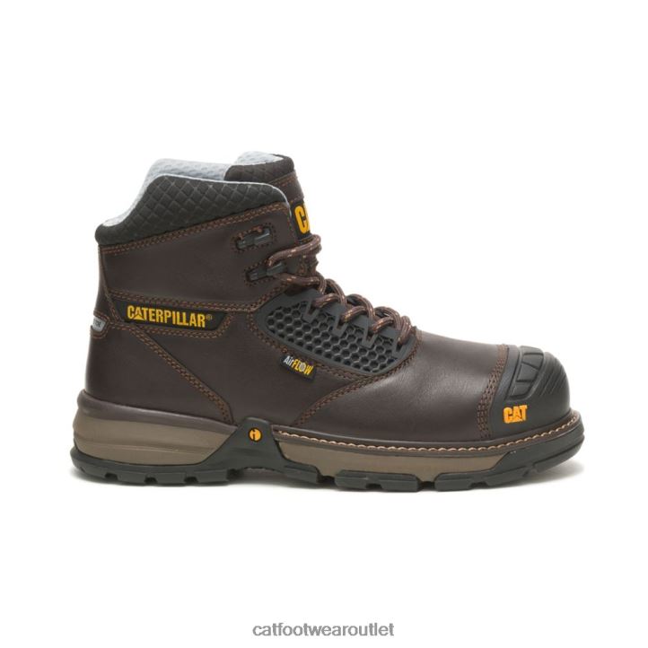 Men Caterpillar Excavator Superlite Cool Carbon Composite Toe Work Boot Dark Brown 8FHTR47 | Work Boots