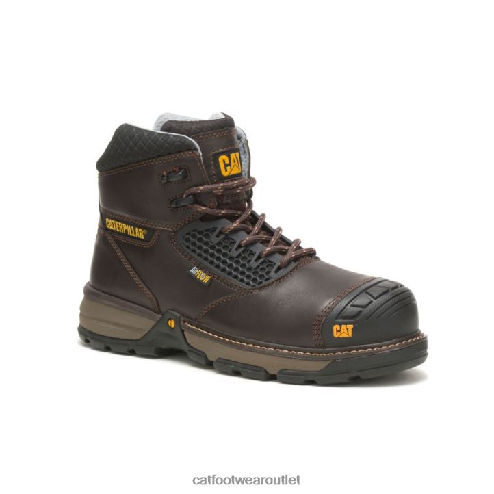 Men Caterpillar Excavator Superlite Cool Carbon Composite Toe Work Boot Dark Brown 8FHTR47 | Work Boots