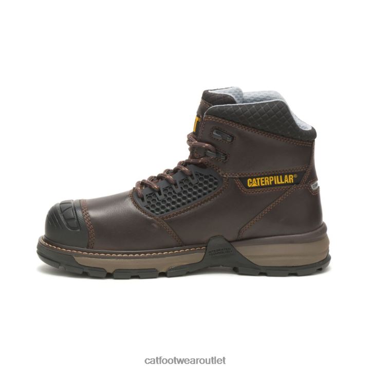 Men Caterpillar Excavator Superlite Cool Carbon Composite Toe Work Boot Dark Brown 8FHTR47 | Work Boots