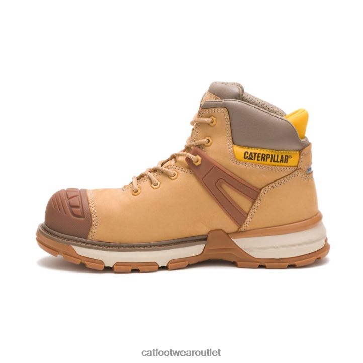 Men Caterpillar Excavator Superlite Waterproof Carbon Composite Toe Work Boot Honey Reset 8FHTR39 | Work Boots