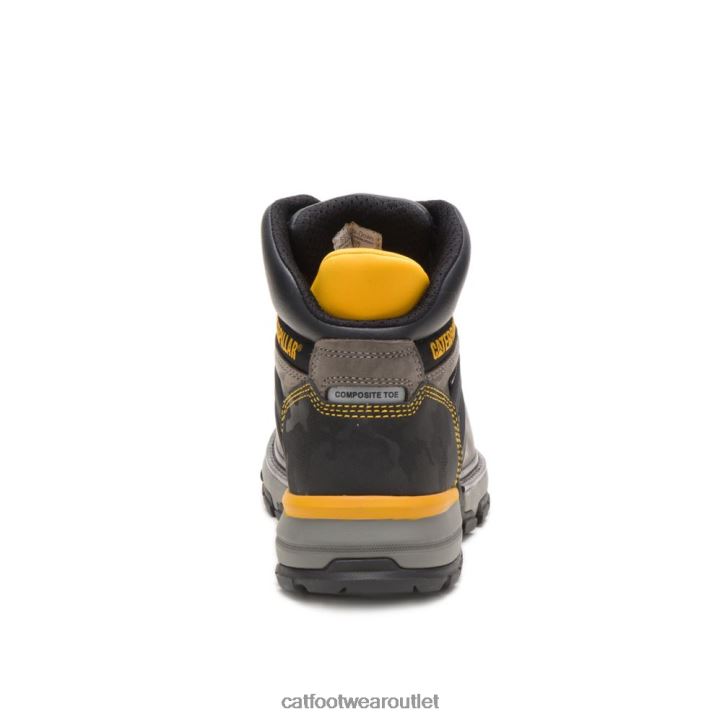 Men Caterpillar Excavator Superlite Waterproof Carbon Composite Toe Work Boot Pewter 8FHTR38 | Work Boots