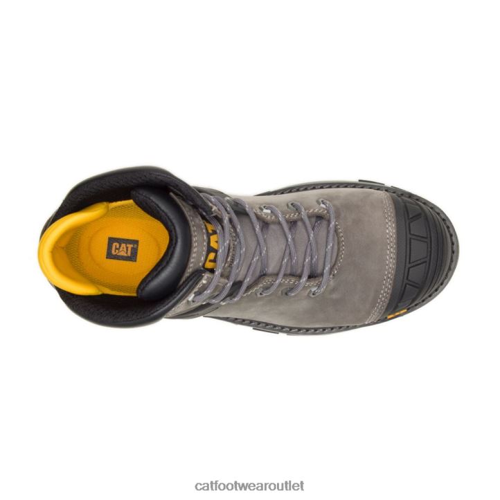 Men Caterpillar Excavator Superlite Waterproof Carbon Composite Toe Work Boot Pewter 8FHTR38 | Work Boots