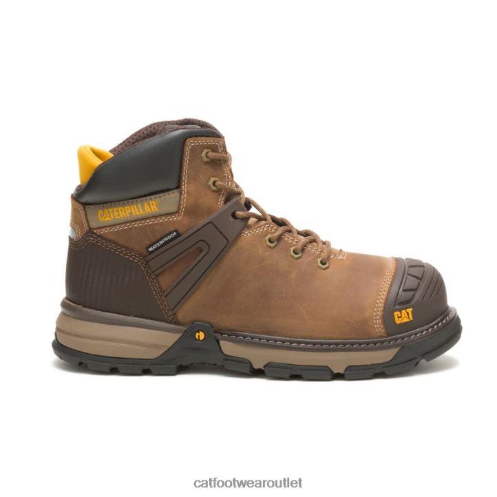 Men Caterpillar Excavator Superlite Waterproof Soft Toe Work Boot Dark Beige 8FHTR59 | Work Boots