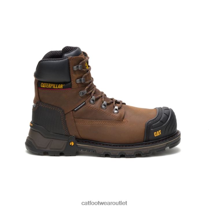 Men Caterpillar Excavator XL 6" Waterproof Composite Toe Work Boot Dark Brown 8FHTR26 | Work Boots