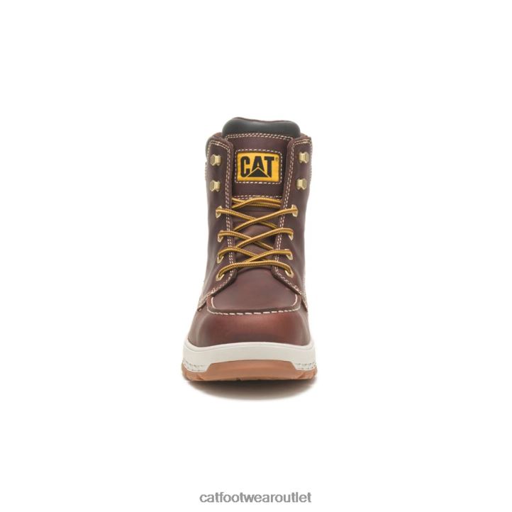 Men Caterpillar Impact Waterproof Carbon Composite Toe Work Boot Friar Brown 8FHTR44 | Work Boots