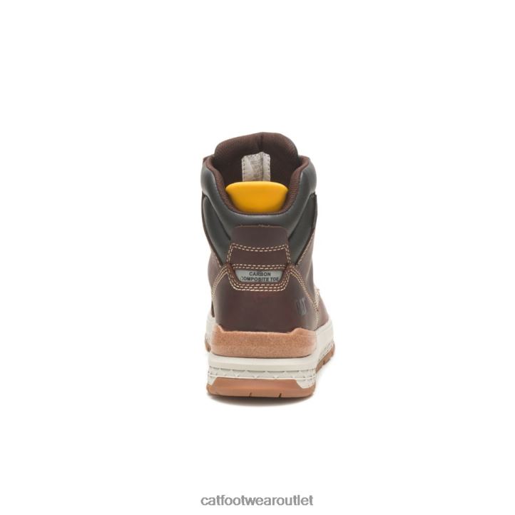 Men Caterpillar Impact Waterproof Carbon Composite Toe Work Boot Friar Brown 8FHTR44 | Work Boots