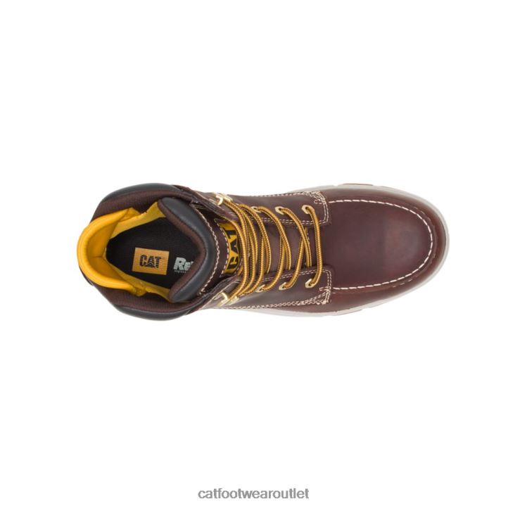 Men Caterpillar Impact Waterproof Carbon Composite Toe Work Boot Friar Brown 8FHTR44 | Work Boots