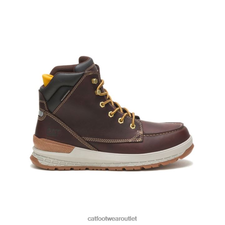 Men Caterpillar Impact Waterproof Work Boot Friar Brown 8FHTR57 | Work Boots
